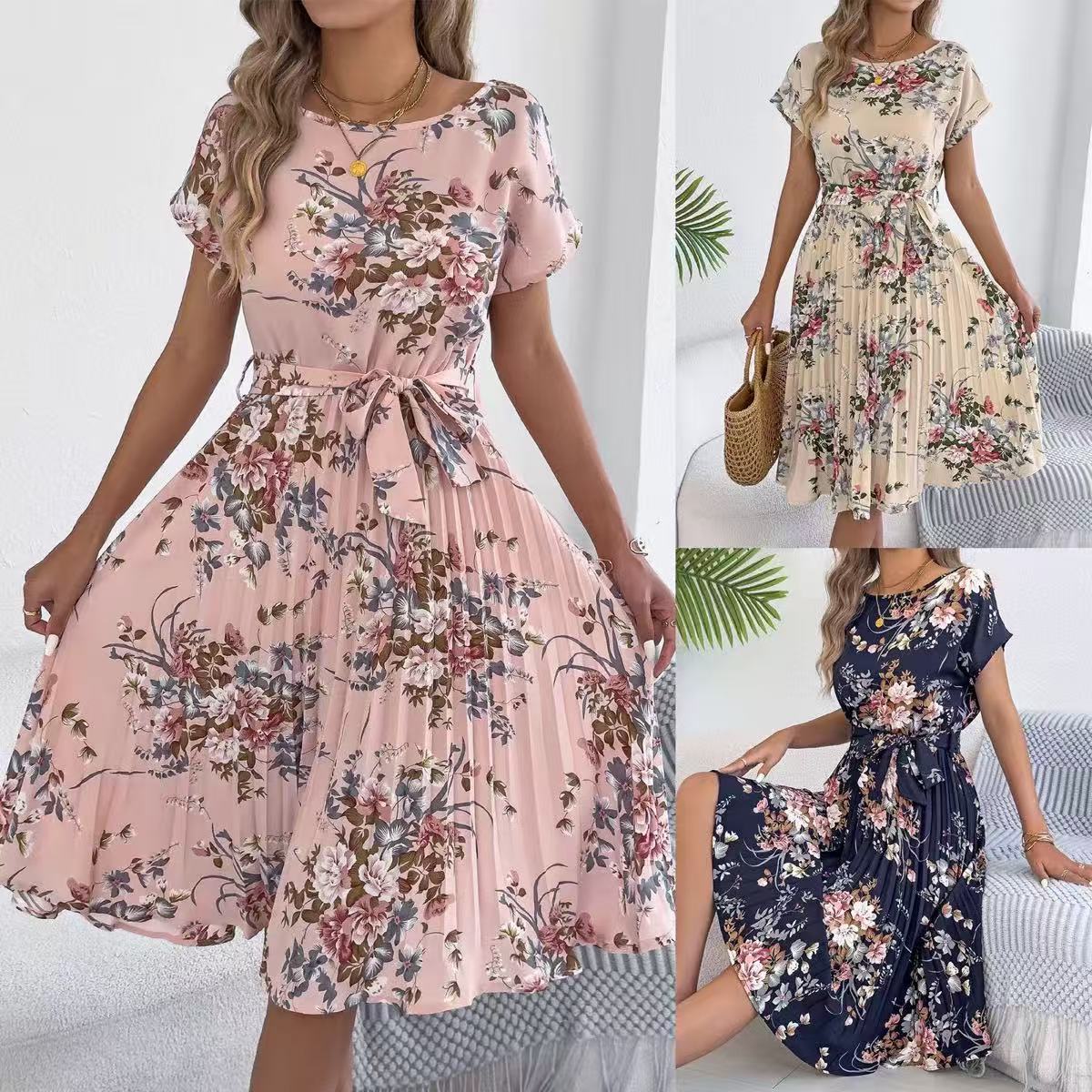 Floral Batwing Midi Dress